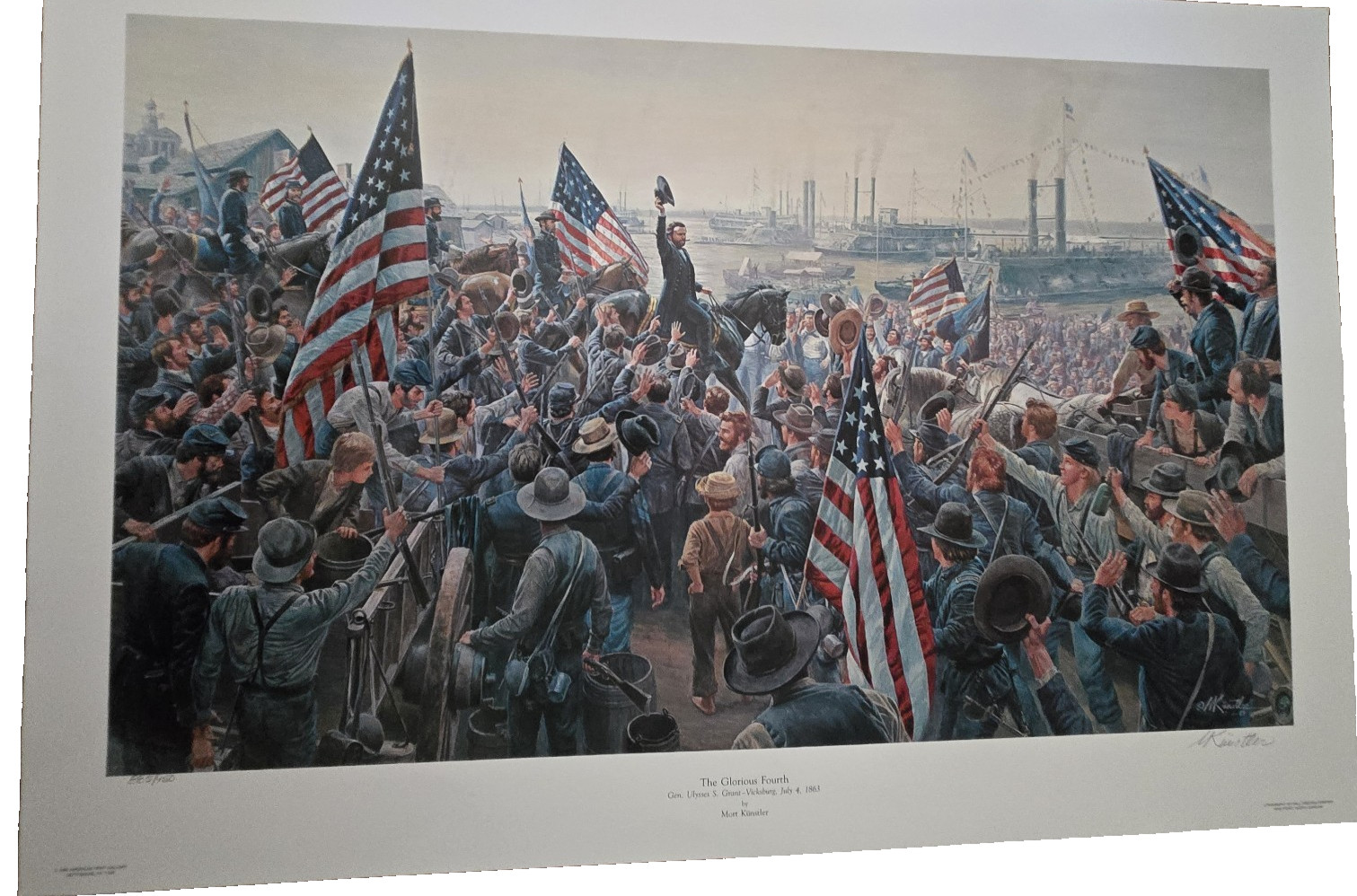 The Glorious Fourth 885/950 with COA, unframed, signed by Mort Kunstler The Glorious Fourth 885/950 with COA, unframed, signed by Mort Kunstler