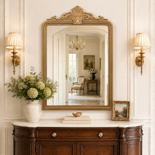 Besdomus Gold Vintage Arched Mirror: 30\