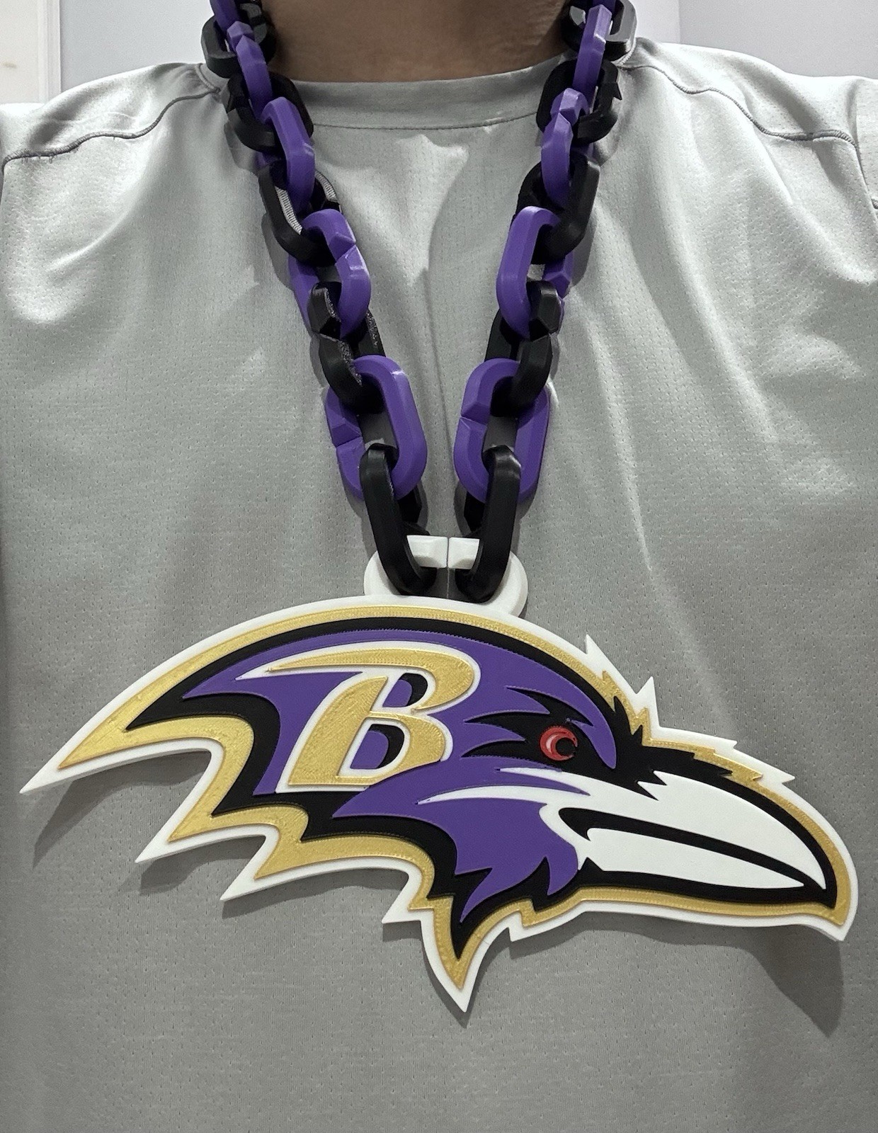 🔥Baltimore Ravens..BIG Chain Logo Bird 3D Printed (FAST ) 🔥Baltimore Ravens..BIG Chain Logo Bird 3D Printed (FAST )