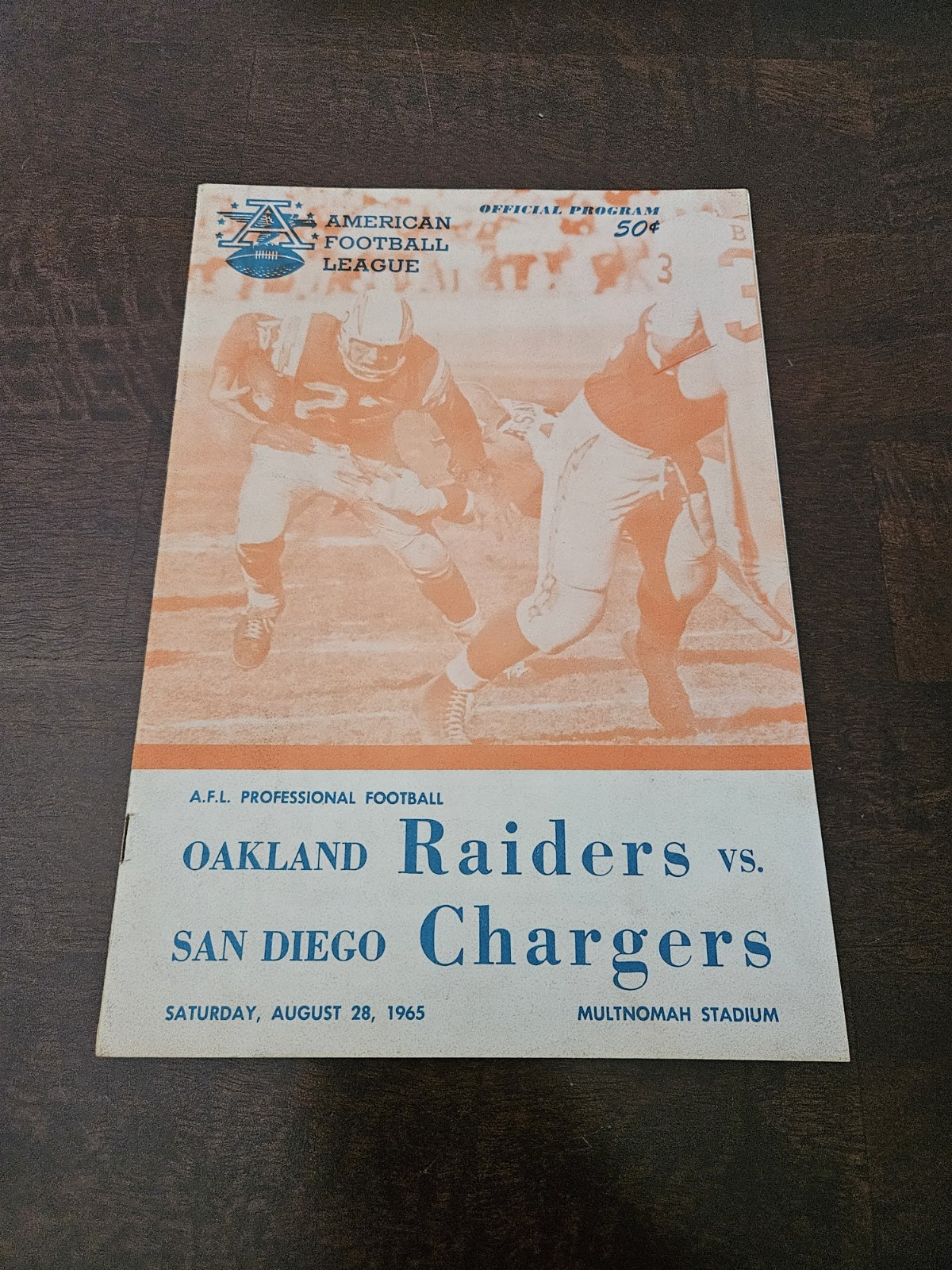 1965 AFL Official Program Oakland Raiders vs San Diego Chargers Football 1965 AFL Official Program Oakland Raiders vs San Diego Chargers Football