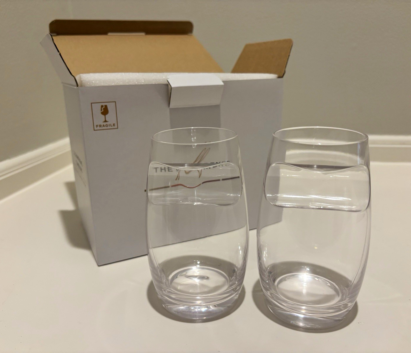 Davidoff The Difference double-walled clear glass tumblers set of 2 450ml
