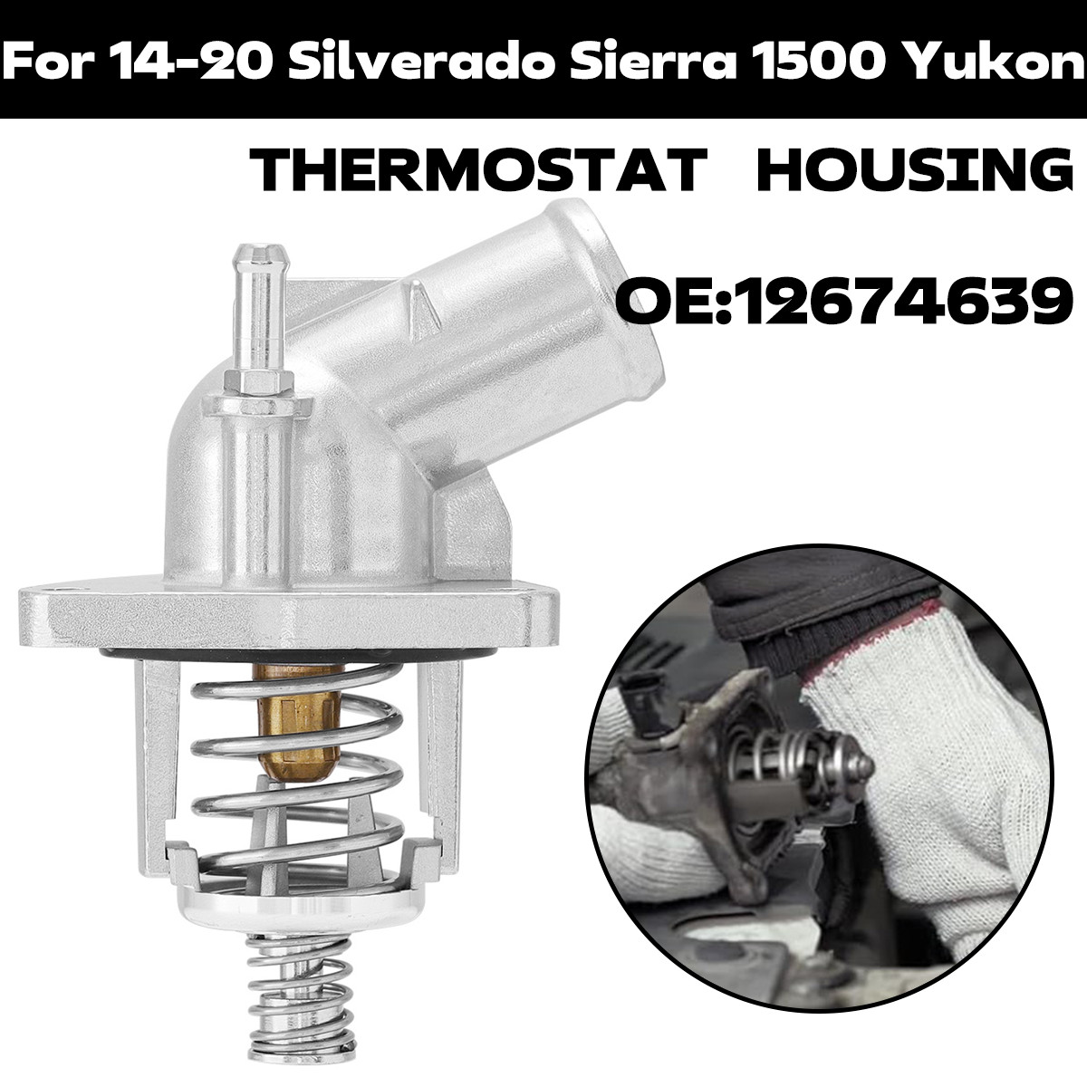 Upgrade Thermostat Housing & Water Outlet for 14-20 Silverado Sierra 1500 Yukon
