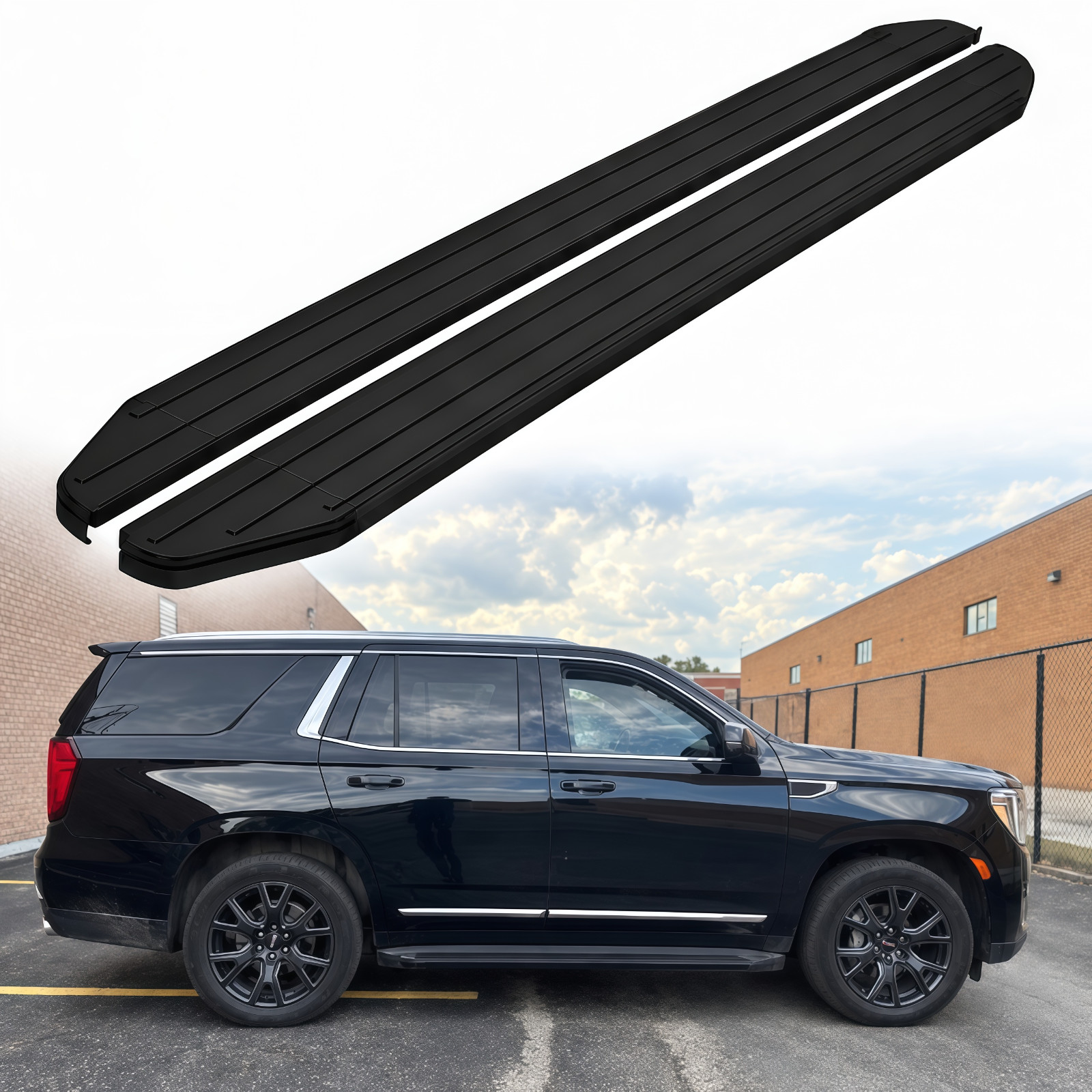 2PCS Running Boards Side Steps Nerf Bars Fits For GMC Yukon 2021-2027