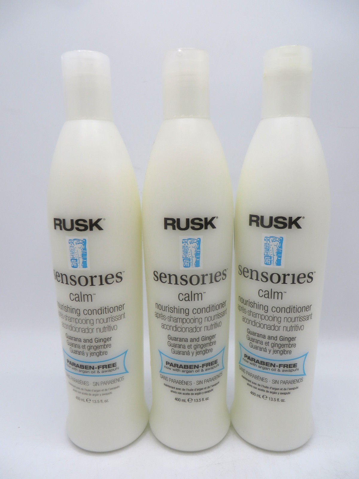 RUSK CALM CONDITIONER PARABEN FREE 13.5 OZ (Lot of 3)