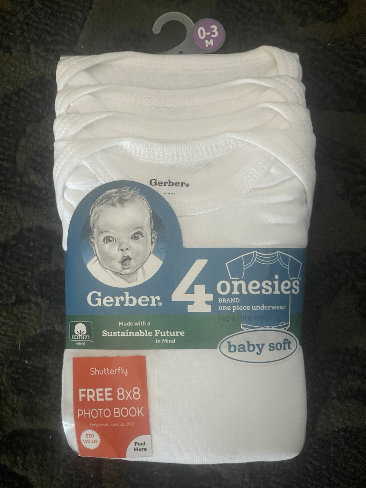 NWT Gerber Baby Short Sleeve Onesies - 4 Pack White - (0-3 M) NWT Gerber Baby Short Sleeve Onesies - 4 Pack White - (0-3 M)