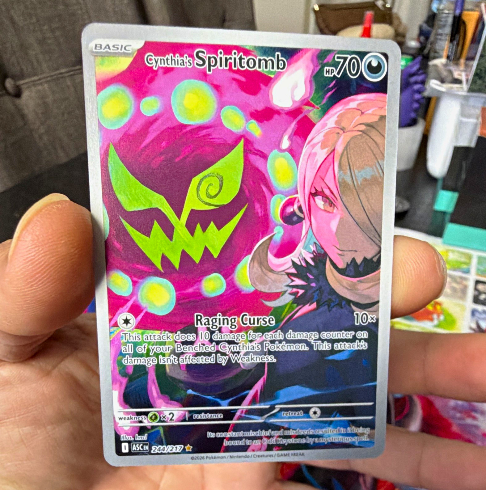 Cynthia\'s Spiritomb 244/217 Astral Radiance IR Full Art Holo EN Cynthia\'s Spiritomb 244/217 Astral Radiance IR Full Art Holo EN