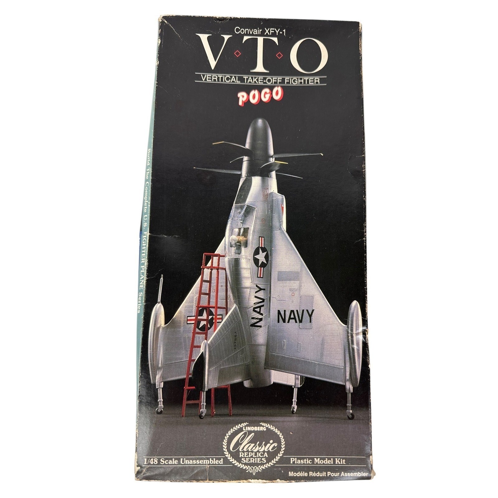 Lindberg 1/48 Convair XFY-1 VTO Pogo Plastic Model Kit 536 Vintage 1987 US Navy