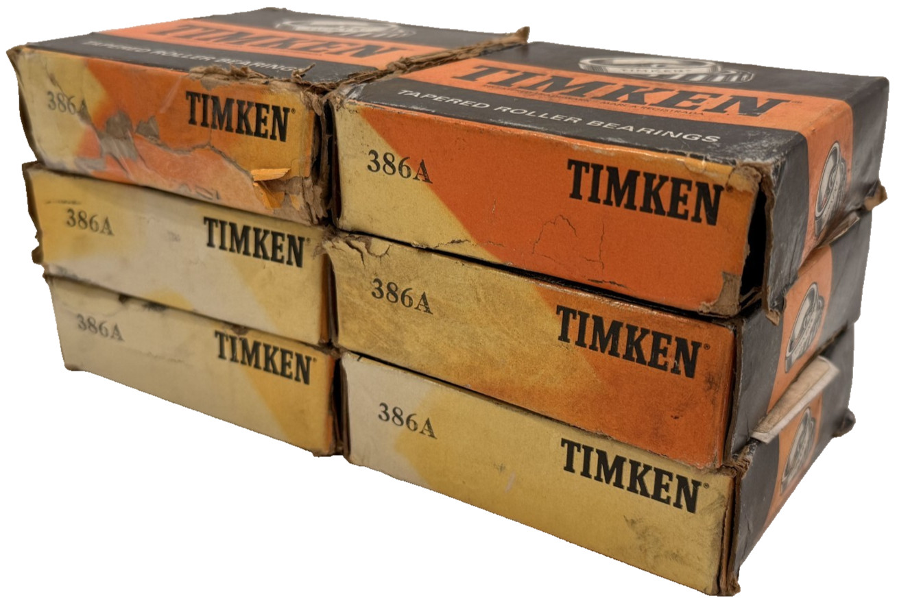 NEW LOT OF 6 TIMKEN 386A TAPERED ROLLER BEARING CONES NEW LOT OF 6 TIMKEN 386A TAPERED ROLLER BEARING CONES