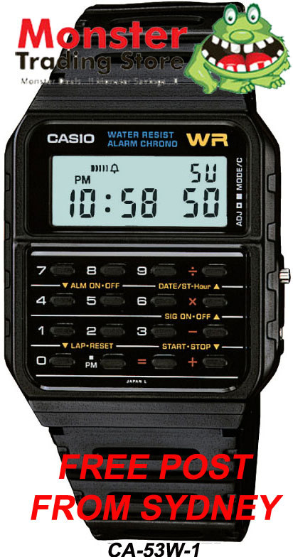 CASIO WATCH CALCULATOR VINTAGE RETRO 80\'s CA-53W-1Z CA53 CA-53 AUSSIE SELLER