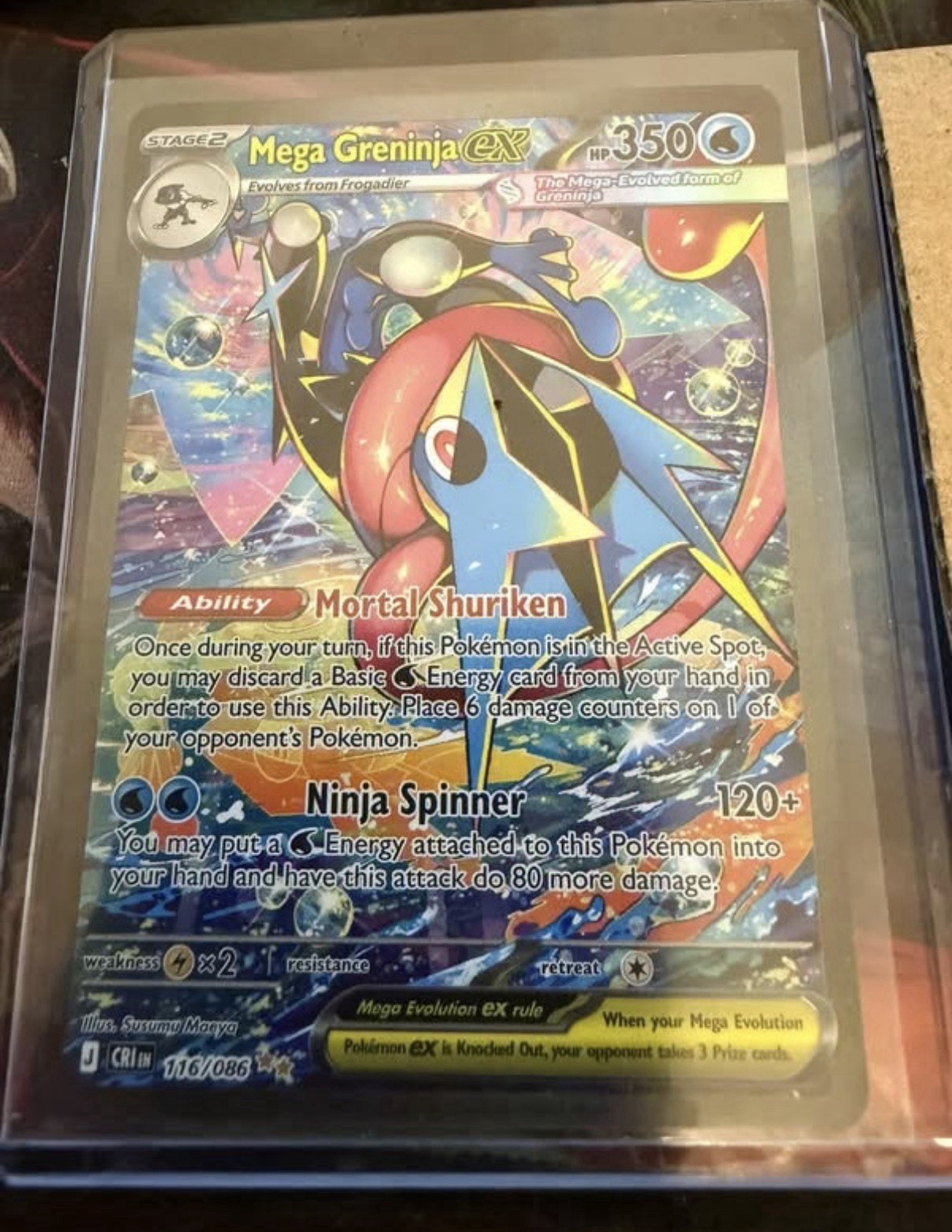 The Pokemon Company Mega Greninja EX 116/086 Evolutions Full Art Holo The Pokemon Company Mega Greninja EX 116/086 Evolutions Full Art Holo