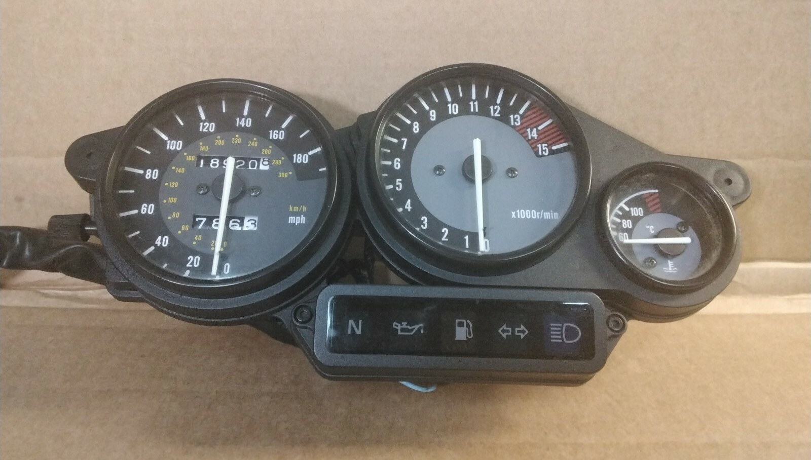 1997-2007 Yamaha YZF600 R Gauges Instruments Speedometer Tachometer Temperature 1997-2007 Yamaha YZF600 R Gauges Instruments Speedometer Tachometer Temperature
