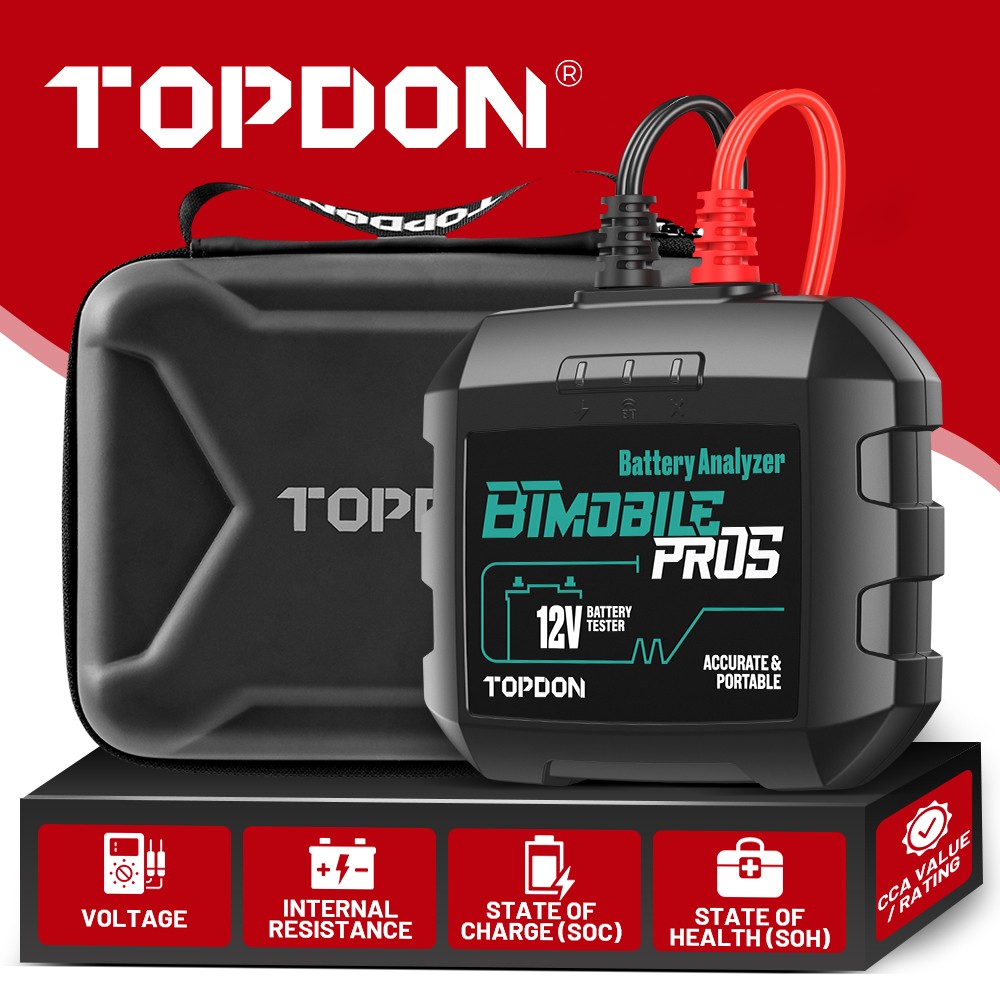 TOPDON BTMobile ProS Bluetooth 12V 24V Auto Battery Load Tester Analyzer 2000CCA