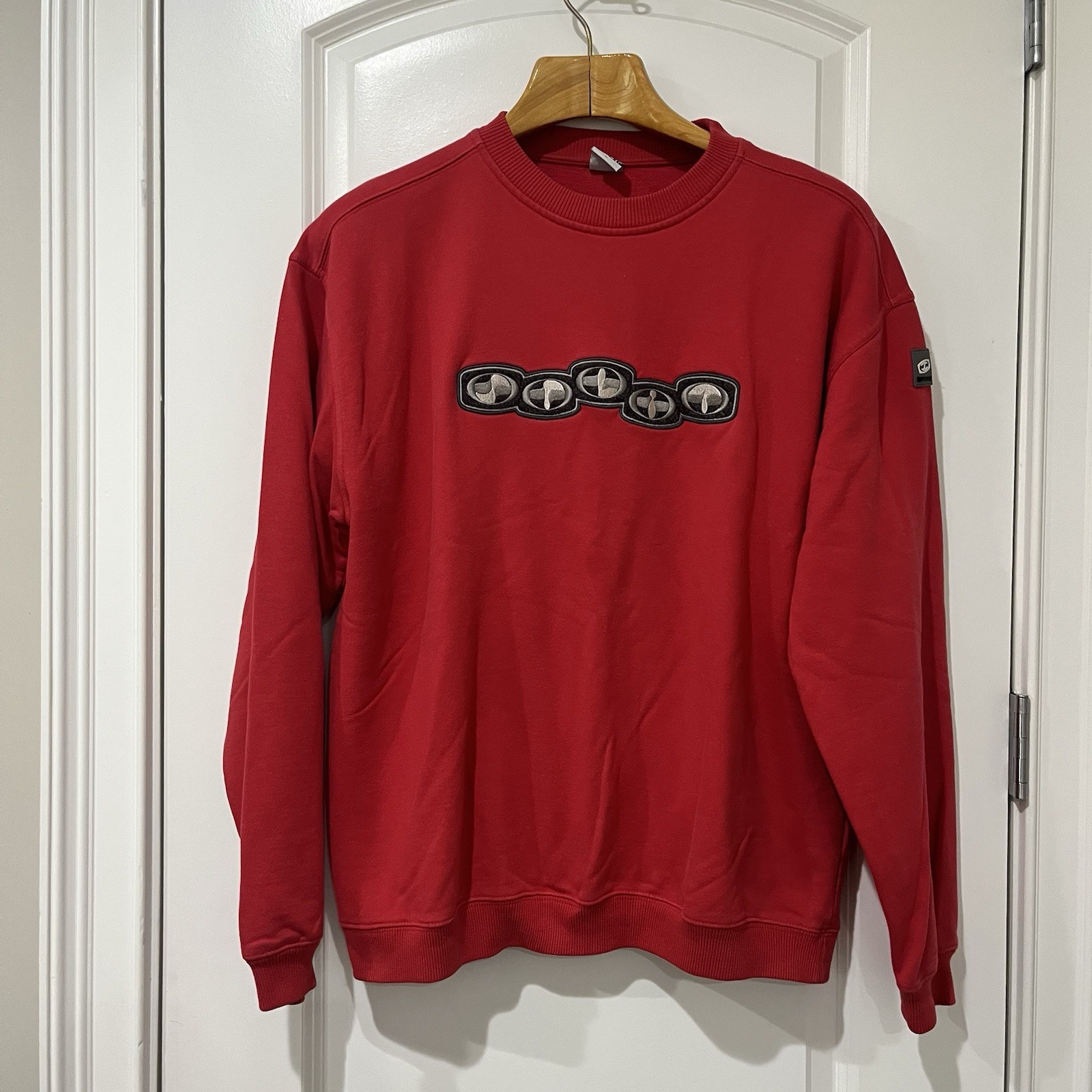 Vintage Split Skate Crewneck Sweatshirt Men Large L Red Skateboard Pullover Vintage Split Skate Crewneck Sweatshirt Men Large L Red Skateboard Pullover