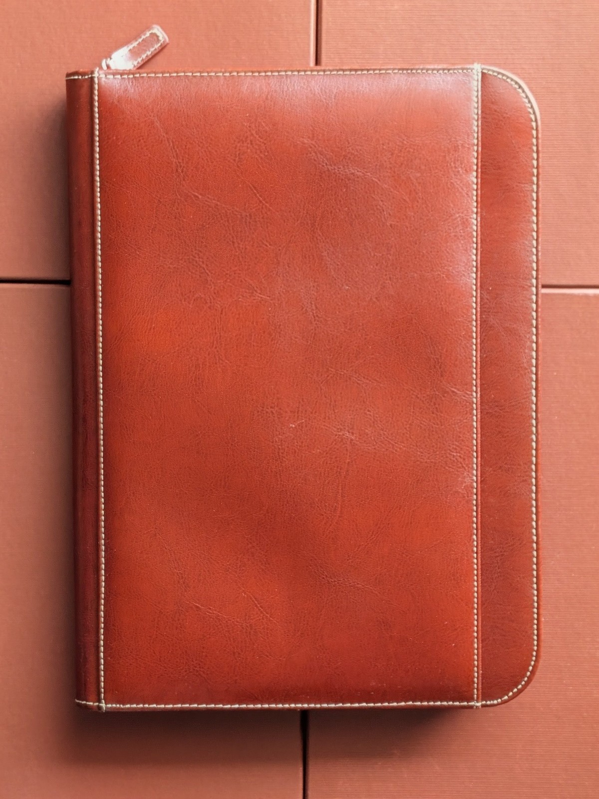BRAND NEW Italian Leather Deluxe Portfolio / Zippered Padfolio/ Vintage NIB L@@K BRAND NEW Italian Leather Deluxe Portfolio / Zippered Padfolio/ Vintage NIB L@@K