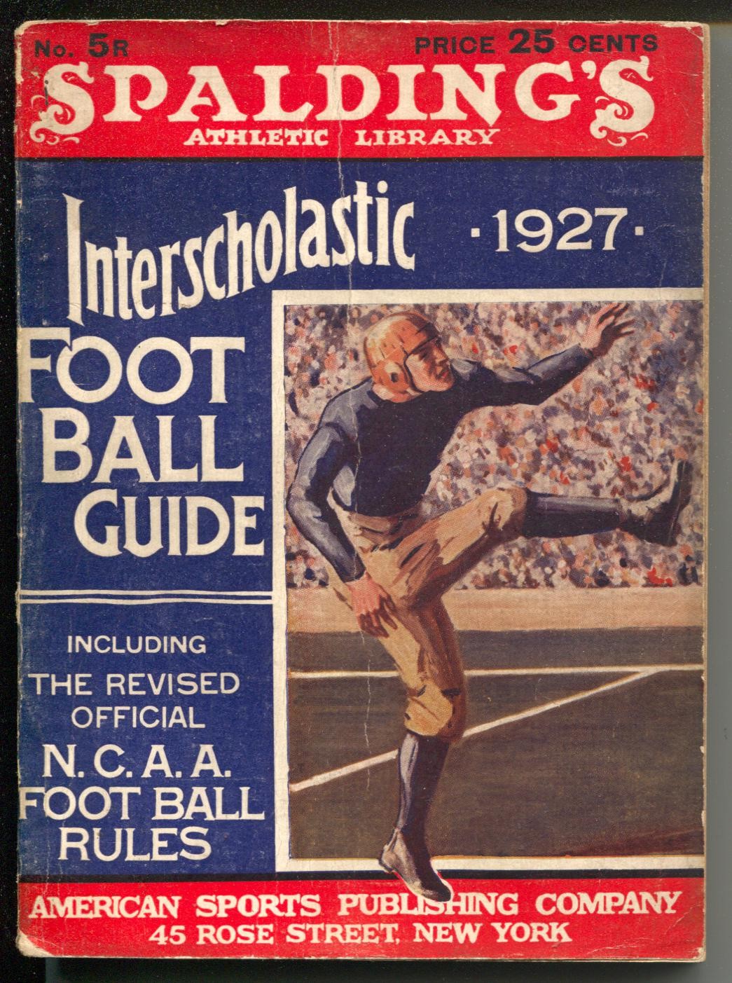 Spalding\'s Interscholastic Football Guide 1926-Nid West-high school-VG Spalding\'s Interscholastic Football Guide 1926-Nid West-high school-VG