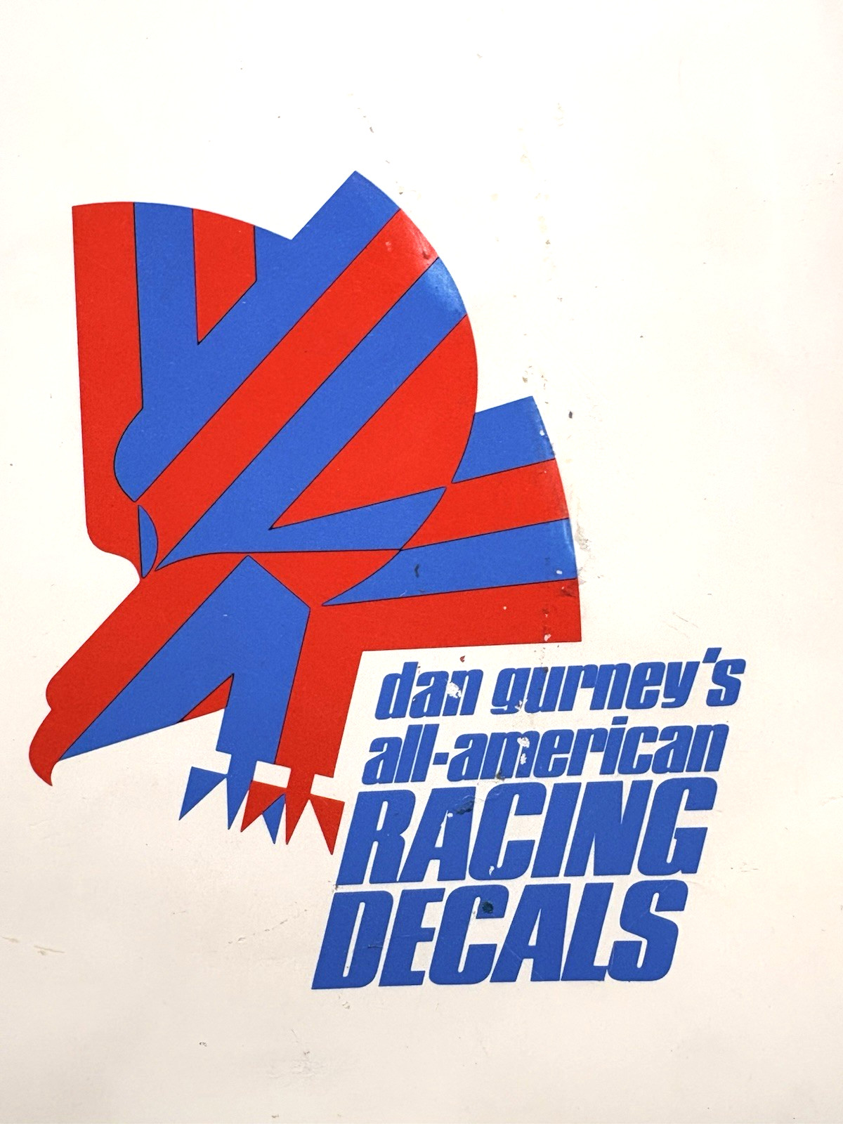 Vintage 1970 Dan Gurney’s All American Racing Decals Book 33 Stickers Stuck