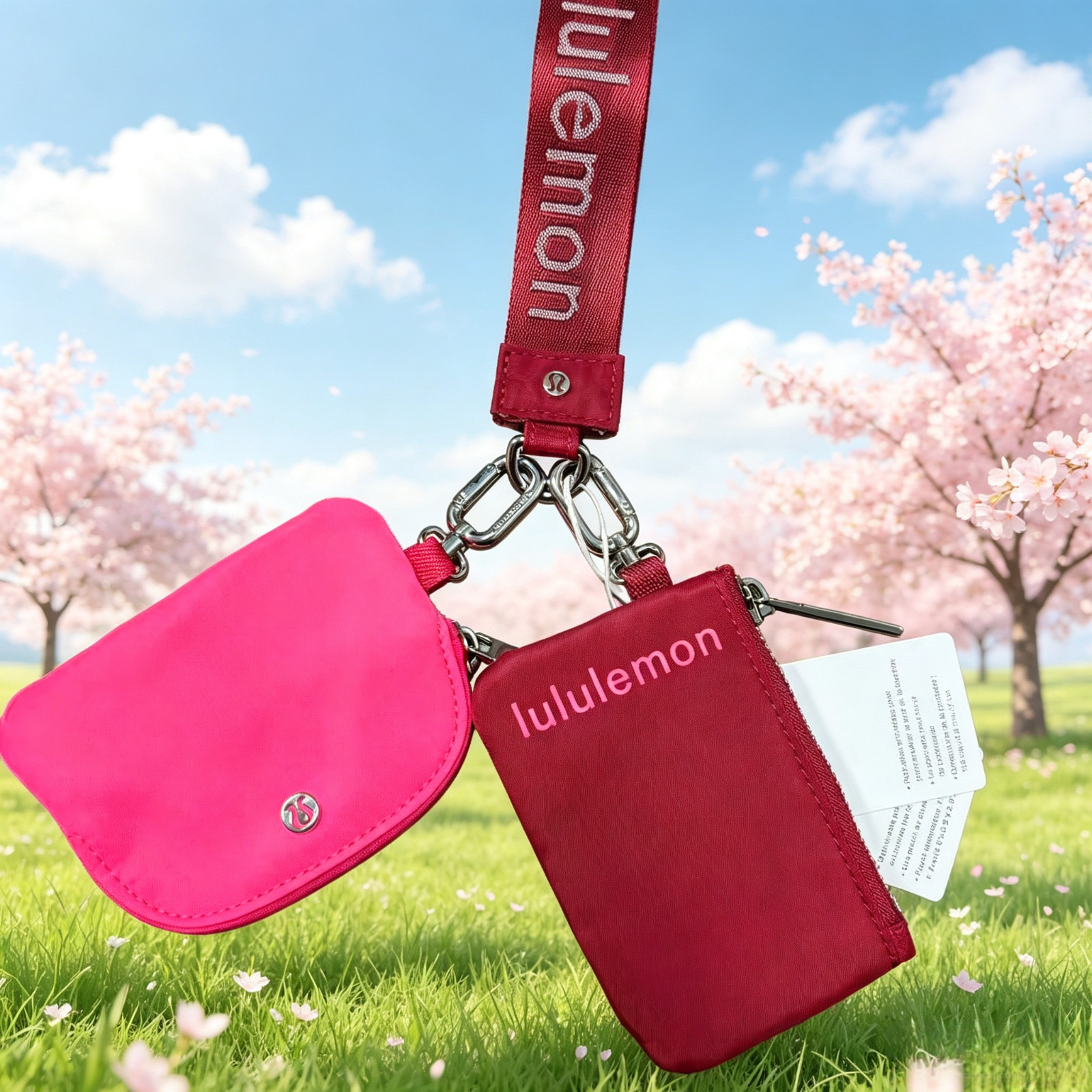 Lululemon Athletica Dual Pouch Wristlet Keychain Wallet Lululemon Athletica Dual Pouch Wristlet Keychain Wallet