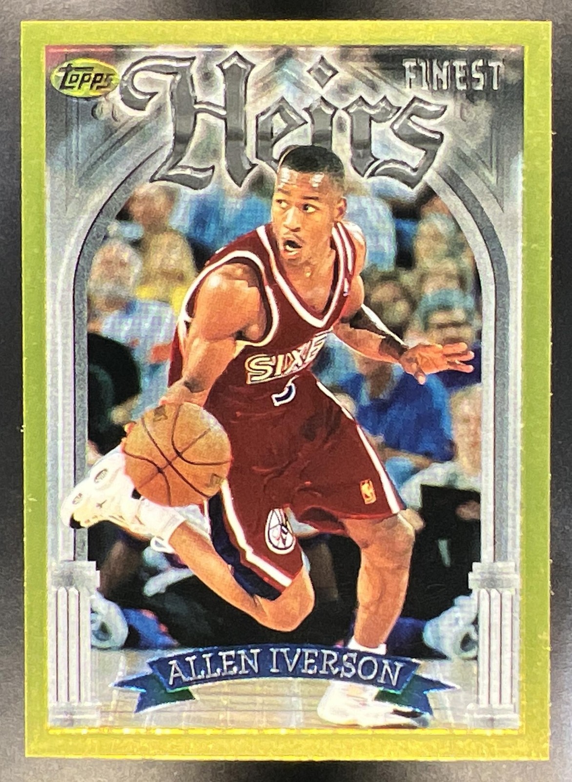 1996-97 Topps Finest Heirs Allen Iverson #280 Gold Rare Rookie Card RC 76ers 1996-97 Topps Finest Heirs Allen Iverson #280 Gold Rare Rookie Card RC 76ers