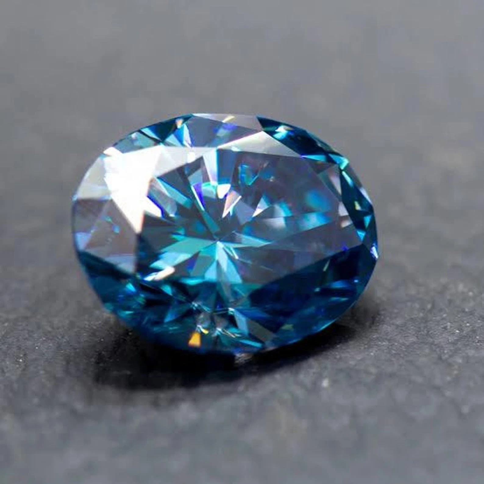 6.50 CT Natural Blue Diamond 10x14 MM 1 Pcs Oval Cut VVS1 D Grade Certified K1