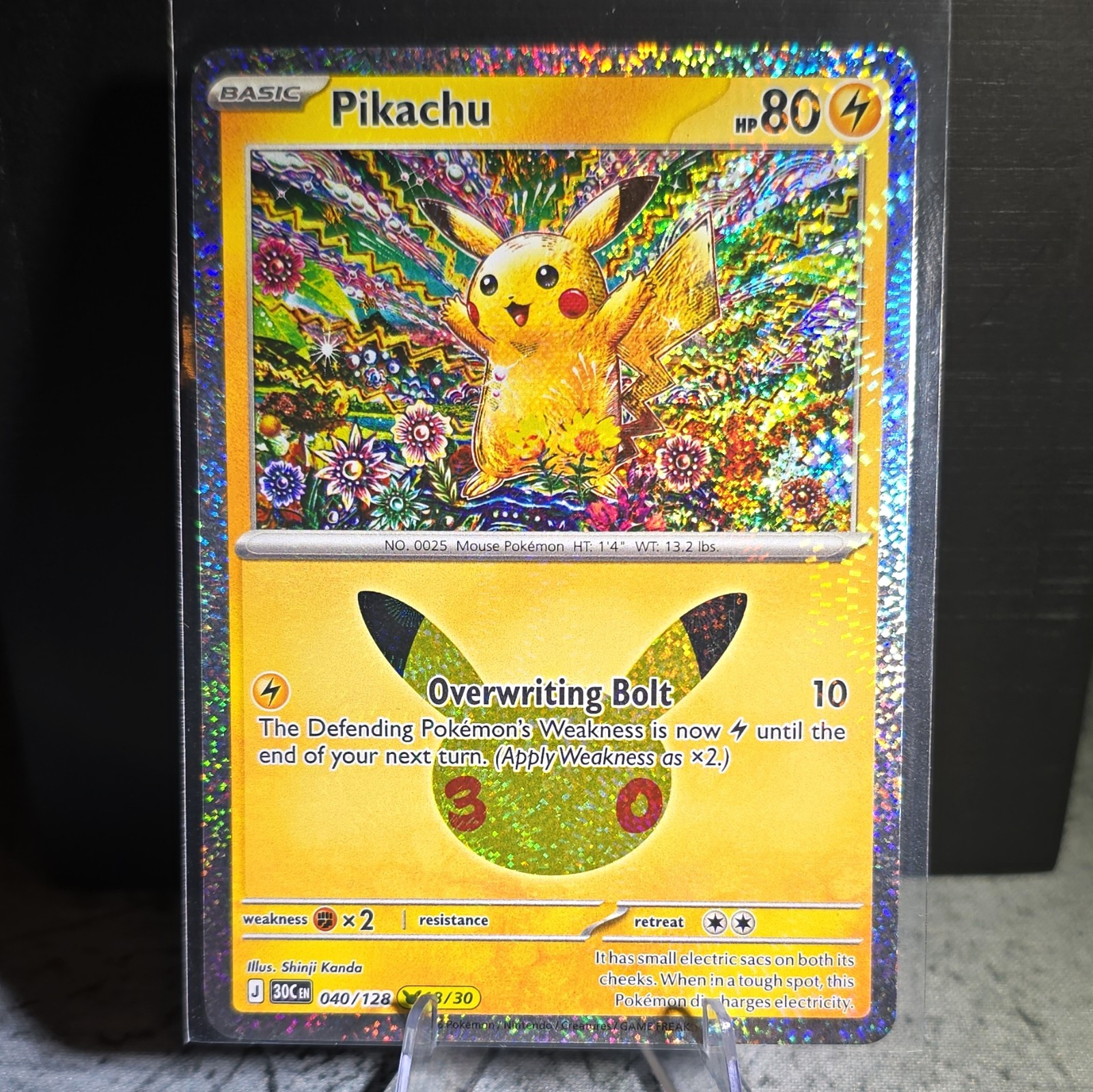 The Pokémon Company Pikachu 040/128 | 18/30 30th Celebration Shinji Kanda The Pokémon Company Pikachu 040/128 | 18/30 30th Celebration Shinji Kanda