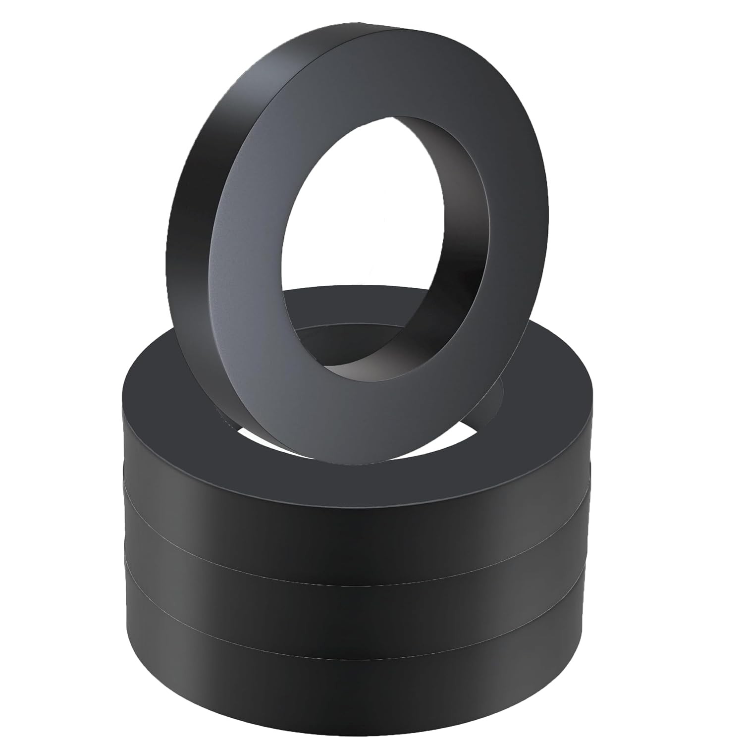4PCS Large Ferrite Ring Magnet - Grade 10 Big Magnets Heavy Duty, OD60mm x ID32m