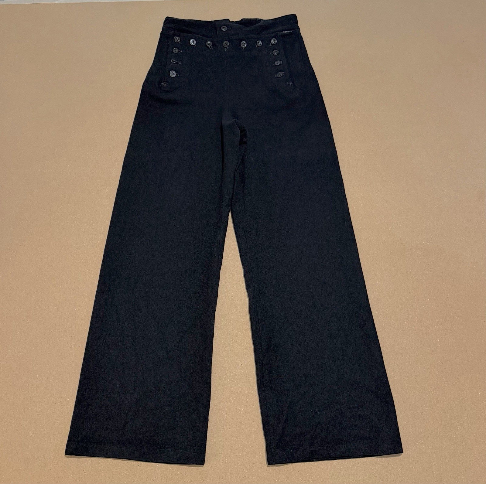 Vintage 1940s-50s US Navy 13 Button Wool Crackerjack Sailor Bell Bottom Pants