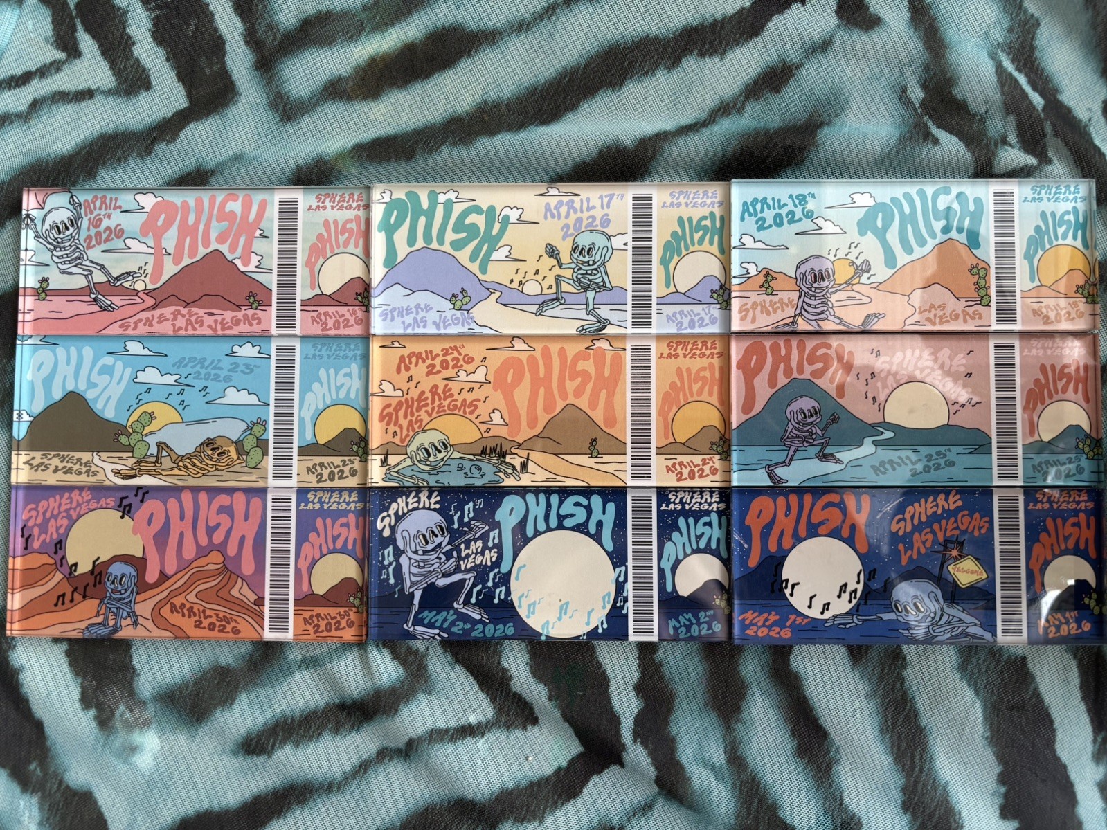 Phish Official 2026 Sphere Magnet Set - 9 Pieces- Las Vegas - Rare Full Set Phish Official 2026 Sphere Magnet Set - 9 Pieces- Las Vegas - Rare Full Set