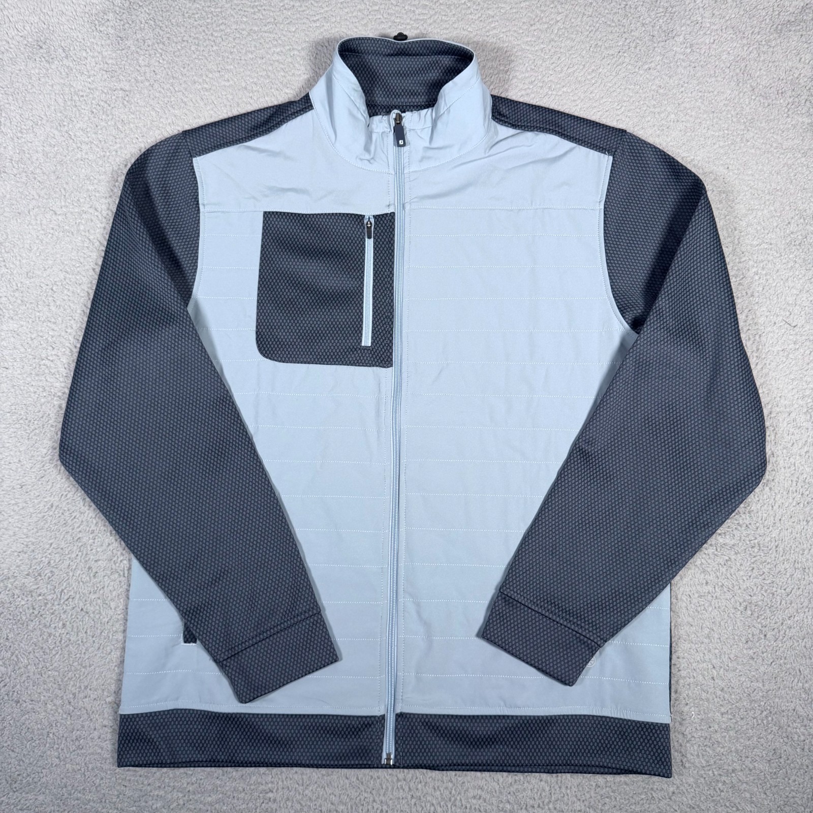 Footjoy Jacket Mens Large Blue Thermoseries Hybrid Full Zip Golf Performance Footjoy Jacket Mens Large Blue Thermoseries Hybrid Full Zip Golf Performance