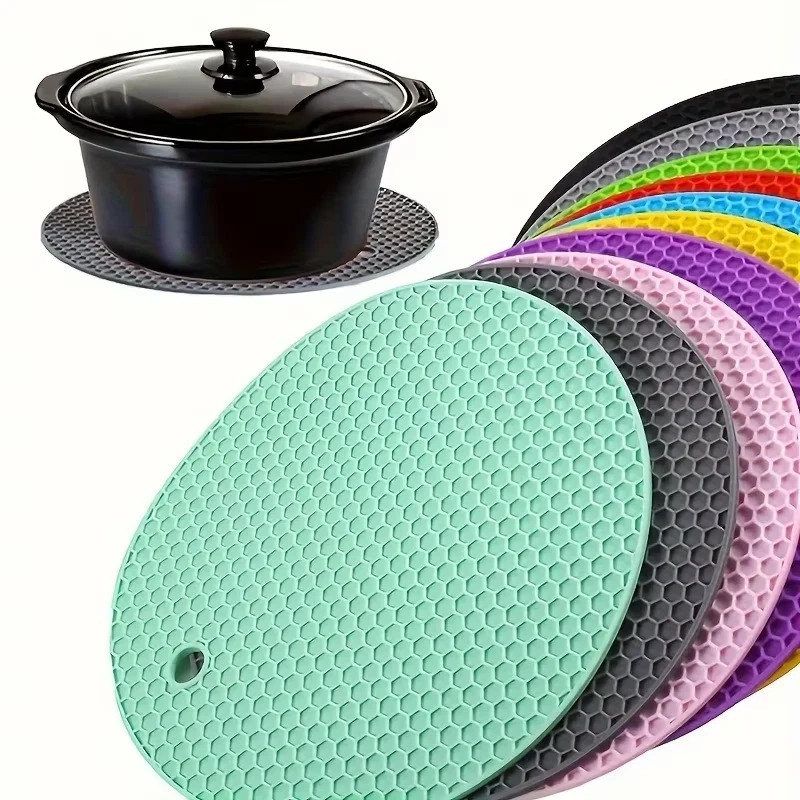 4 Pack Silicone Trivet Pot Mats - Heat Resistant Pot Holders for Hot Pans Pots T