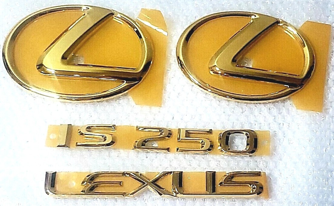 FITS New Lexus IS250 GOLD COMPLETE CAR Emblem KIT REAR 24K 06 07 08 09 10 11 12 FITS New Lexus IS250 GOLD COMPLETE CAR Emblem KIT REAR 24K 06 07 08 09 10 11 12