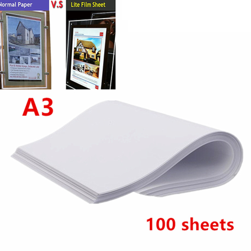 100X A3 LED Panel Backlit Paper Back Light Film for Real Estate Window Display 100X A3 LED Panel Backlit Paper Back Light Film for Real Estate Window Display