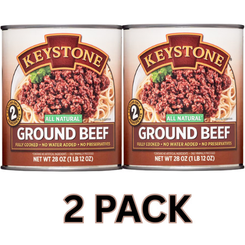Keystone All natural Ground Beef 28 oz Can, (PACK OF 2) 