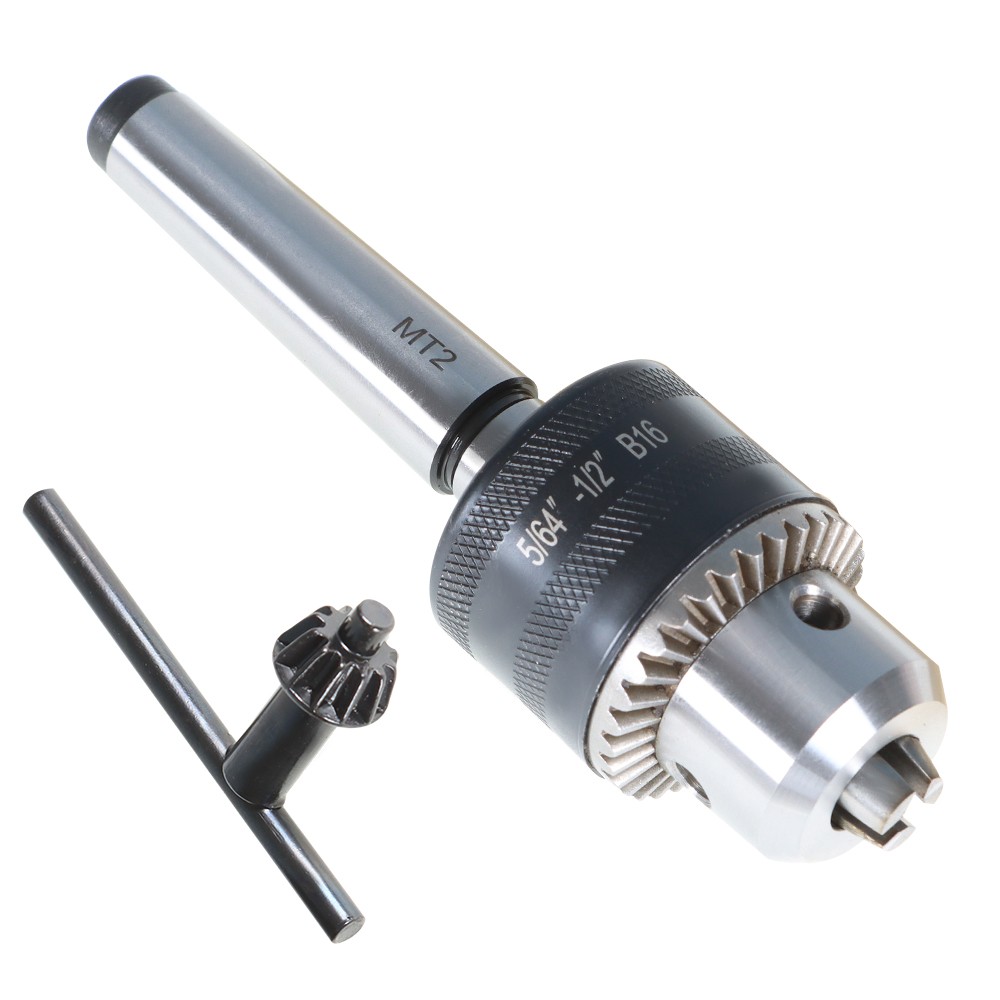 Mini Metal Lathe Tail Stock Drill Chuck Tool With MT2 Morse Taper Arbor MT2
