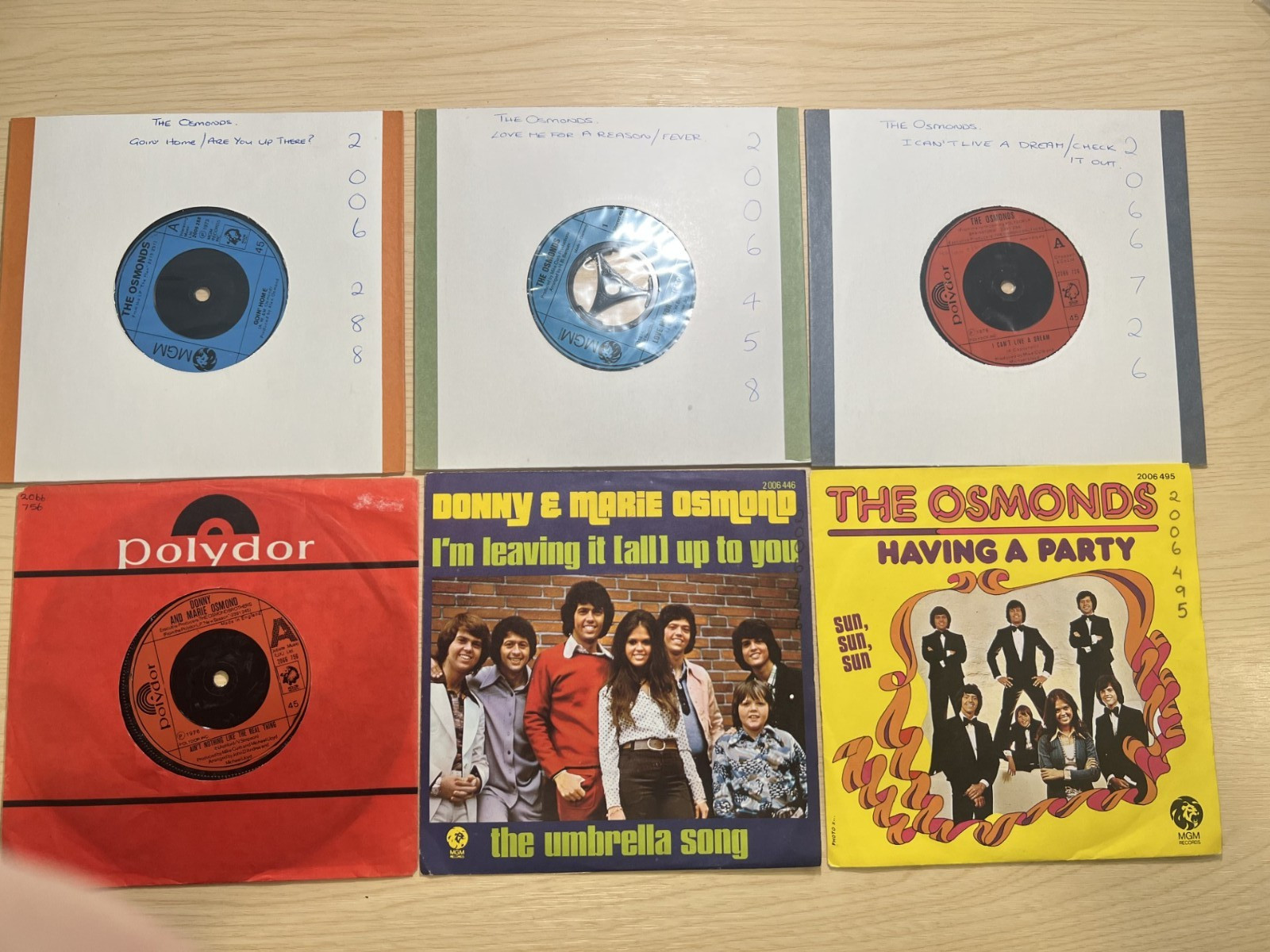 The Osmonds 7” 6 x Singles Bundle The Osmonds 7” 6 x Singles Bundle