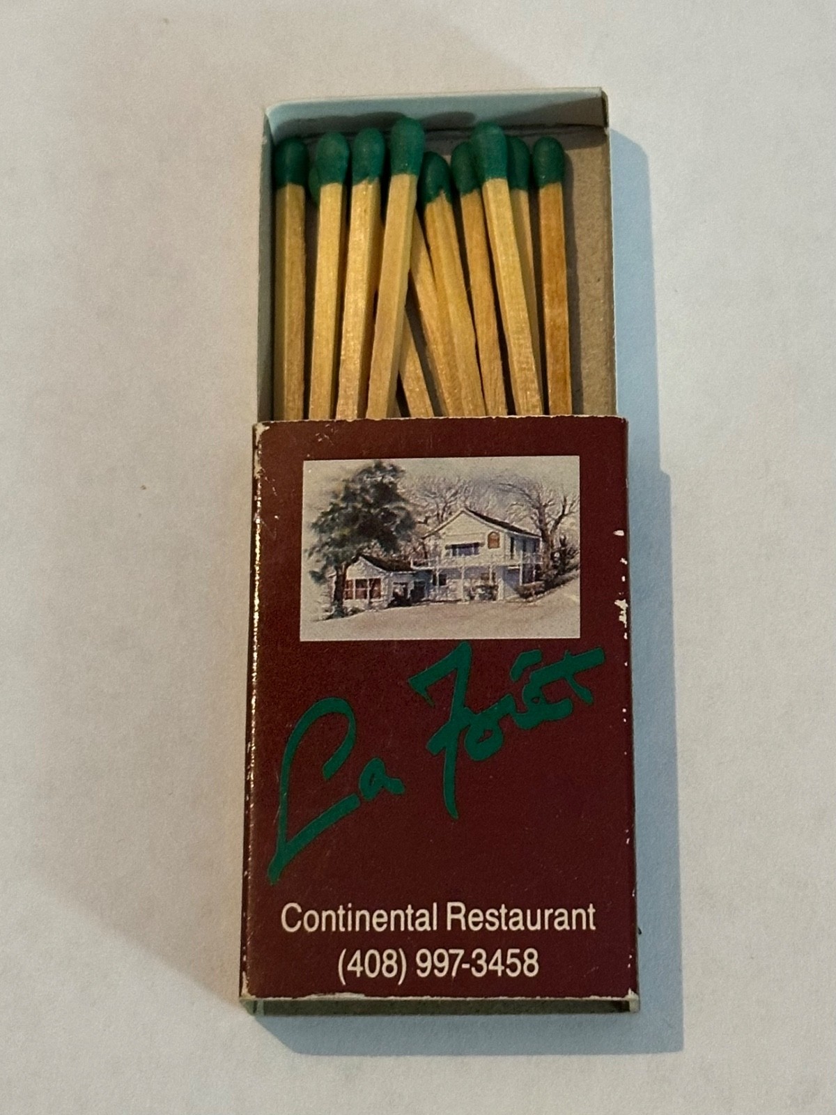 Vintage Matchbox La Foret Restaurant SJ San Jose CA California Mt Umunhum USED Vintage Matchbox La Foret Restaurant SJ San Jose CA California Mt Umunhum USED