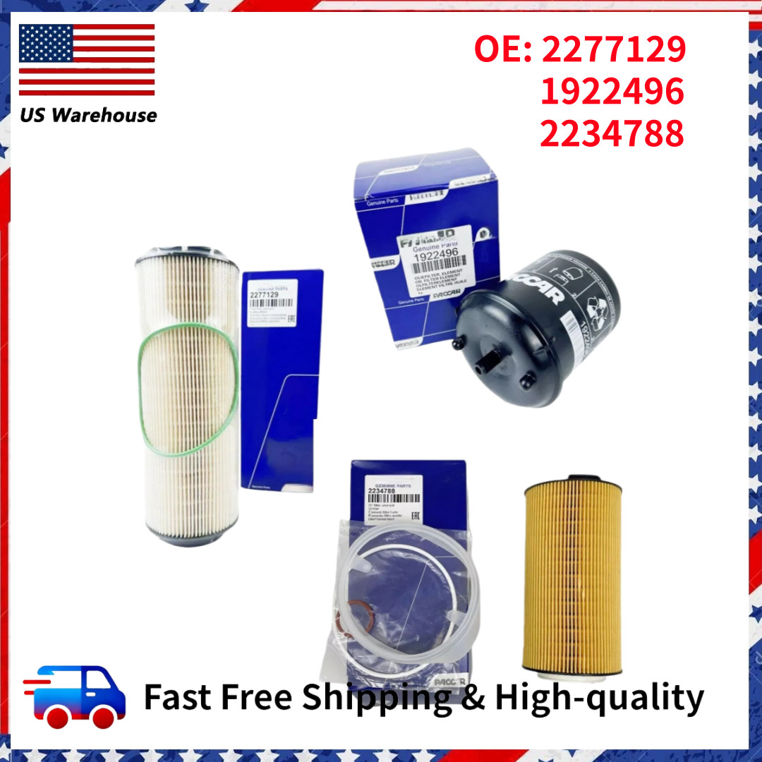 OEM Paccar Oil & Fuel Filter Kit Fits For MX-13 Engine 2277129 1922496 2234788