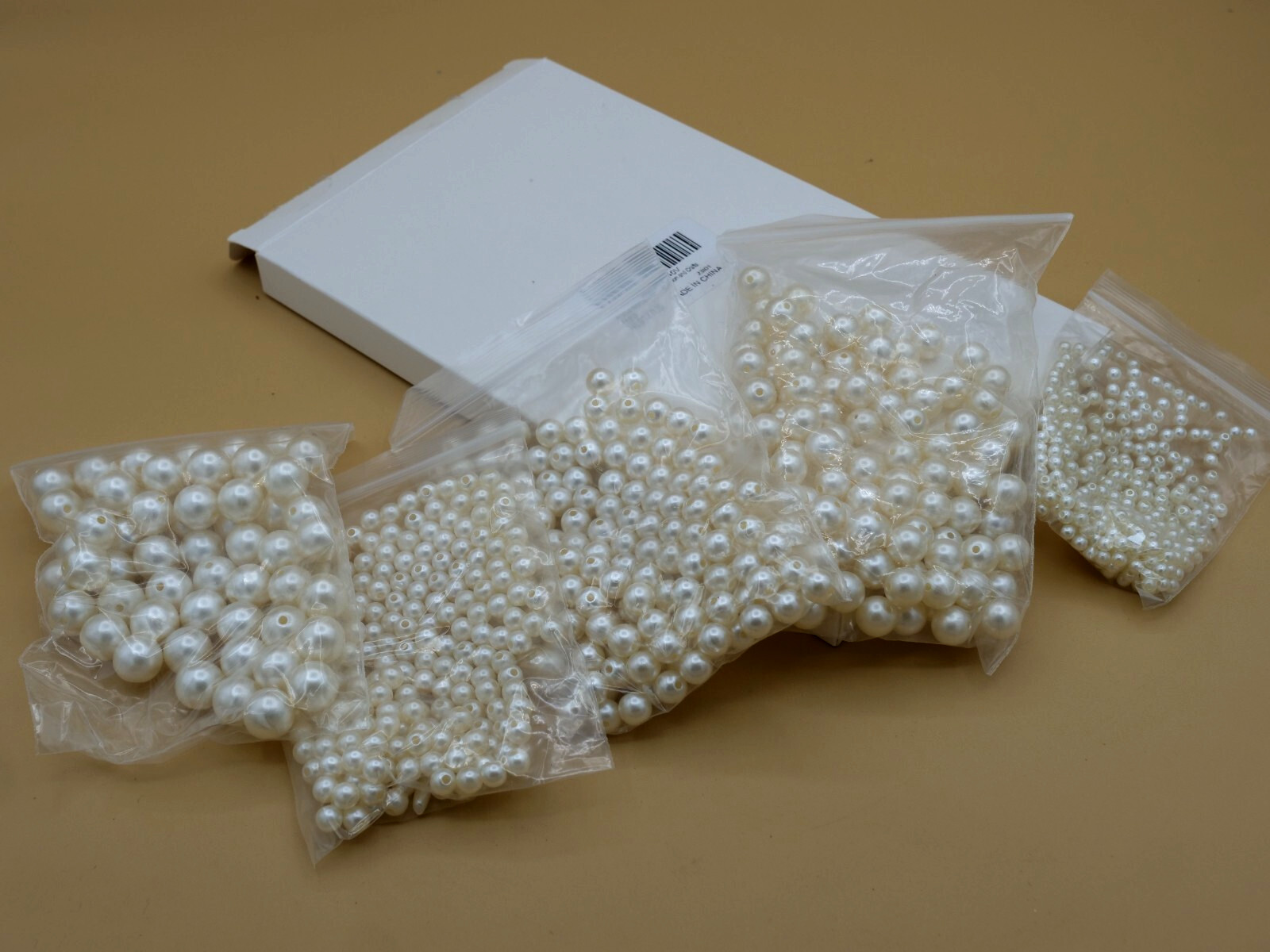Lot OF Anezus Decorative Craft Pearls - White