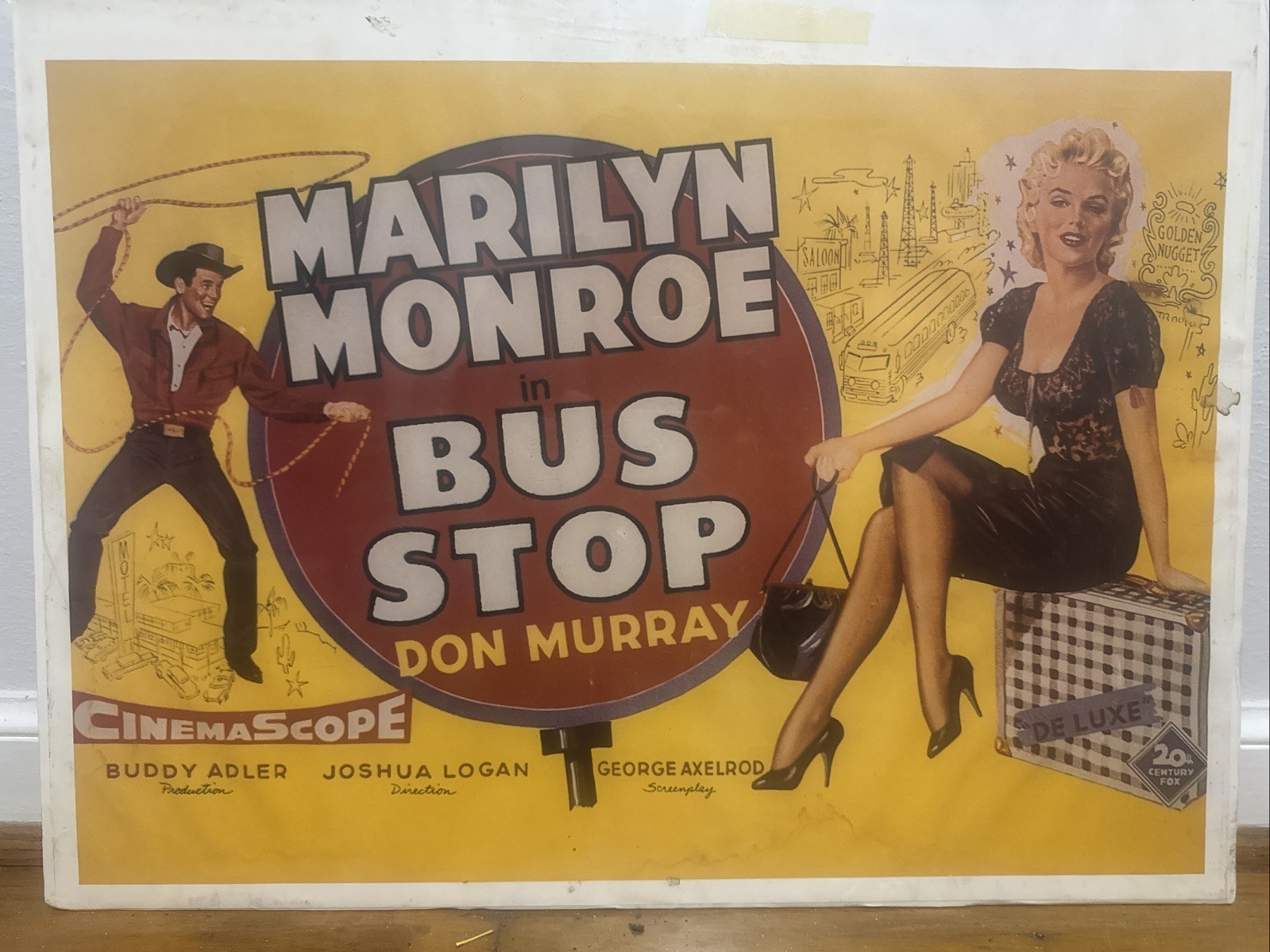 1956 Marilyn Monroe Original Movie Poster Bus Stop 1956 Marilyn Monroe Original Movie Poster Bus Stop