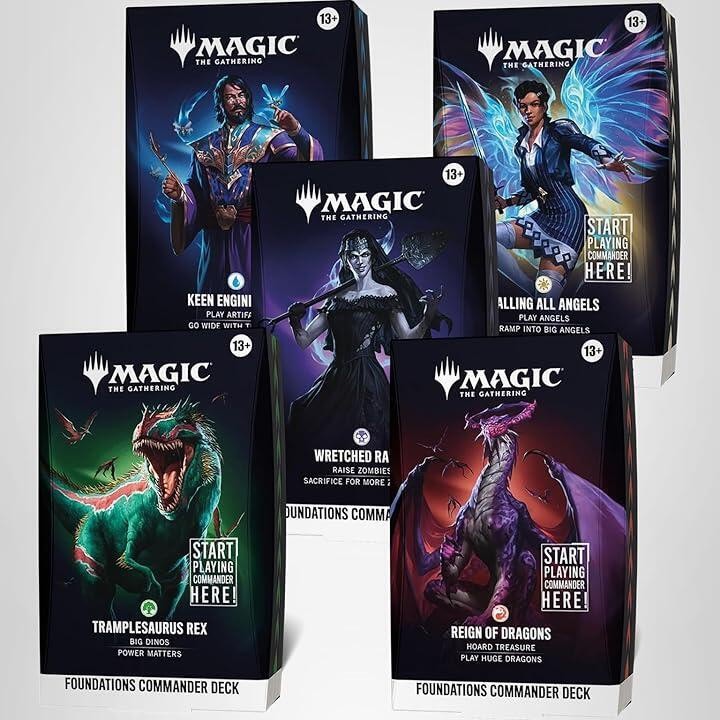 MTG Set of 5 Commander Deck FOUNDATIONS Decks ENG MTG Sealed Case fast shipping