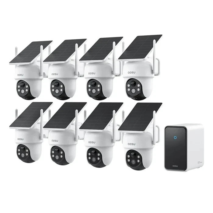 aosu D1 Classic 8-Cam Kit, Security Cameras Wireless Outdoor, Solar Powered aosu D1 Classic 8-Cam Kit, Security Cameras Wireless Outdoor, Solar Powered