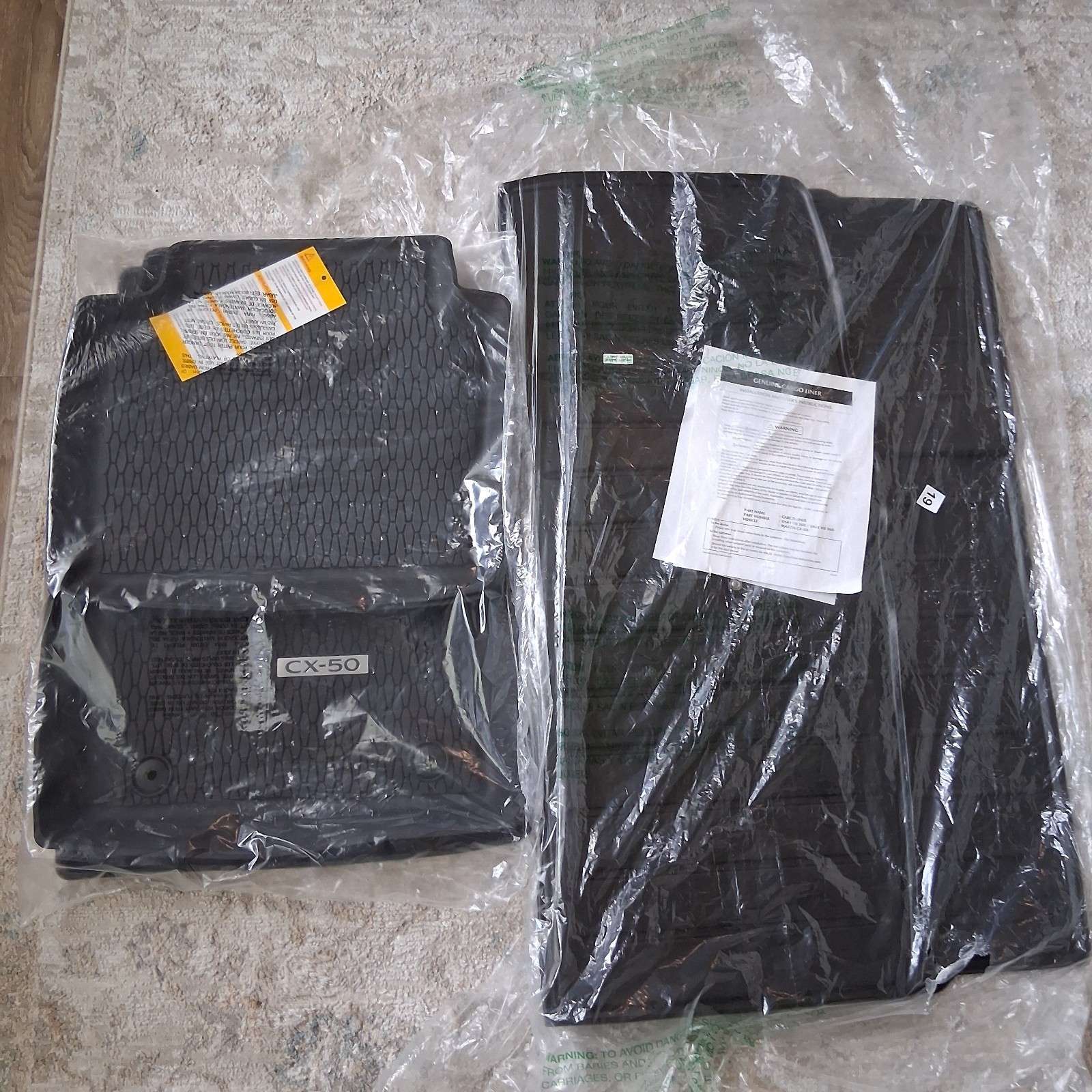 Genuine Mazda CX-50 All Weather Floor Mats + Cargo Liner Combo (2023-2026)