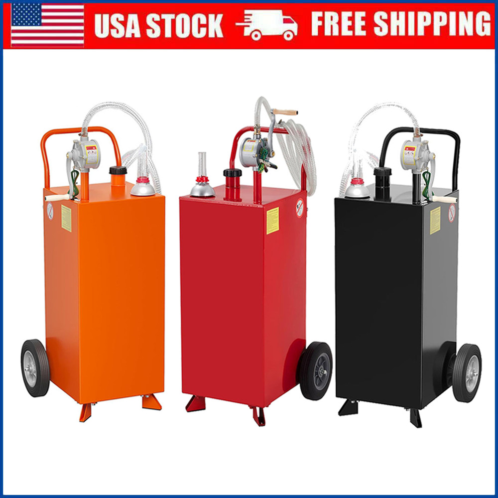 30/35/40/50 Gallon Fuel Caddy Fuel Storage Tank w/ Manual Transfer Pump & Wheels 30/35/40/50 Gallon Fuel Caddy Fuel Storage Tank w/ Manual Transfer Pump & Wheels