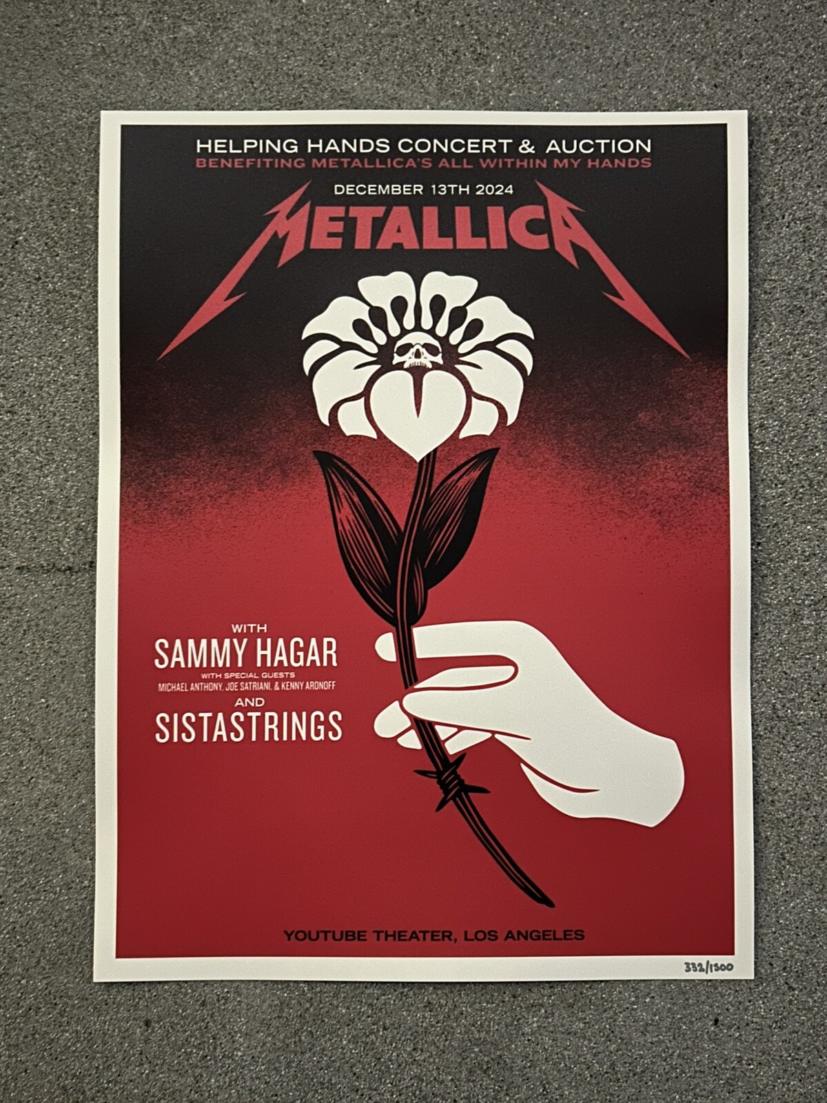 Metallica Helping Hands official concert Poster Print #/1500 Los Angeles 12/13 Metallica Helping Hands official concert Poster Print #/1500 Los Angeles 12/13