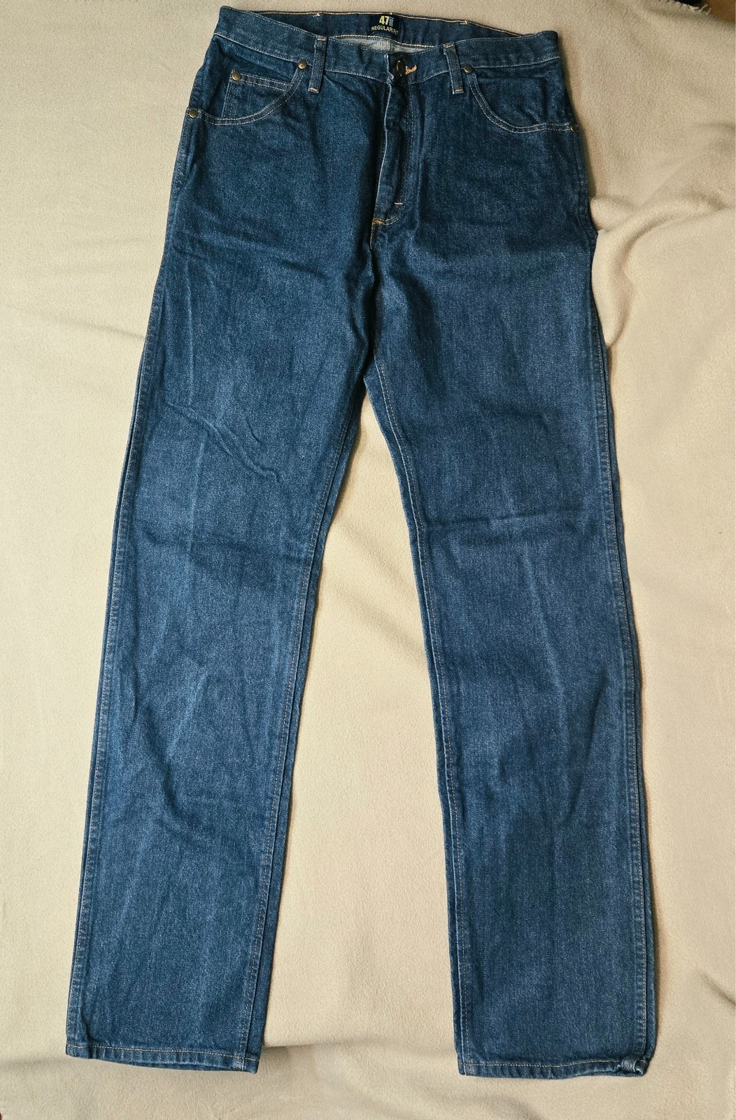Vintage Wrangler 47MWZ Premium Performance Cowboy Cut Jeans 34x36 leather patch