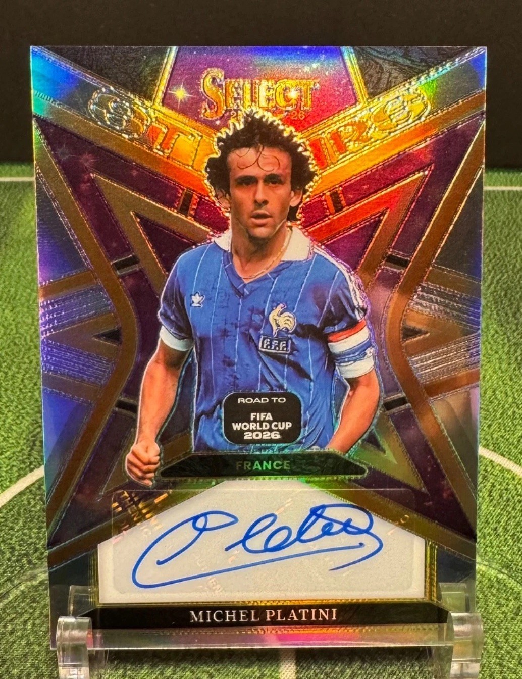 Michel Platini Panini 2025-26 Select Road to FIFA WC 26 ST-MP France Auto Stars Michel Platini Panini 2025-26 Select Road to FIFA WC 26 ST-MP France Auto Stars