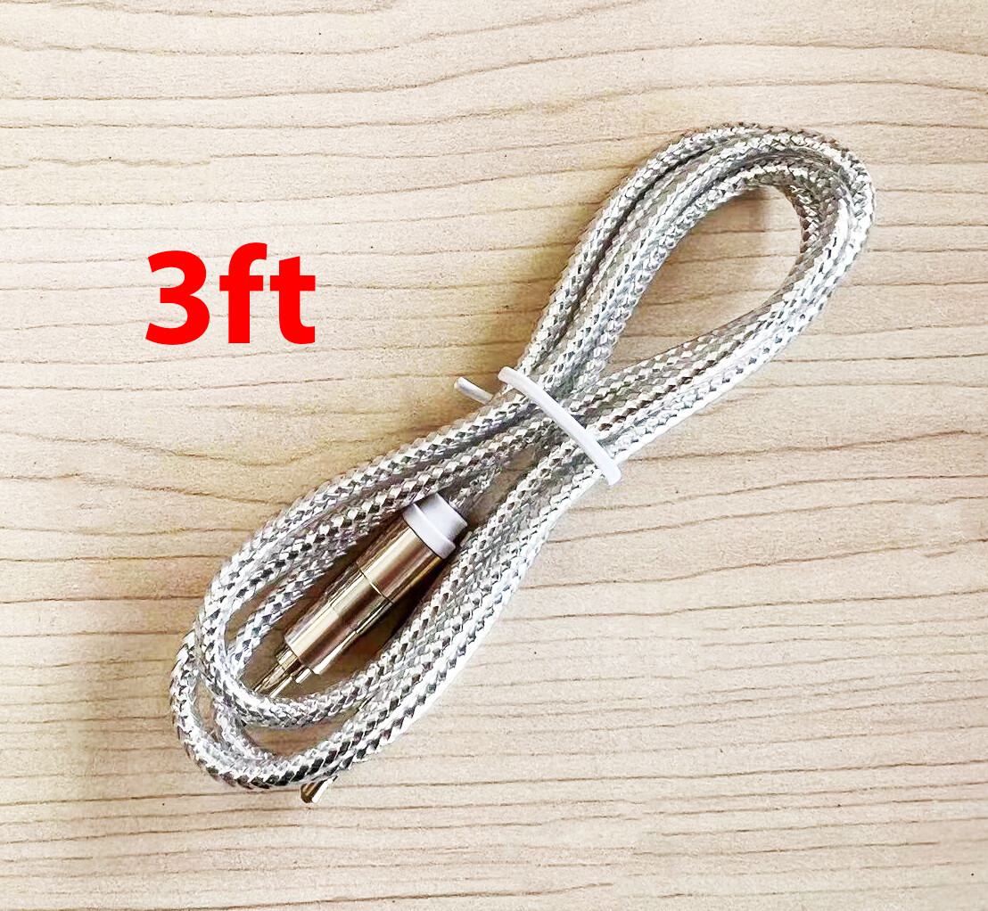 3ft Aux Cord 3.5mm Male to Male Auxiliary Audio Cable For Car Headphone