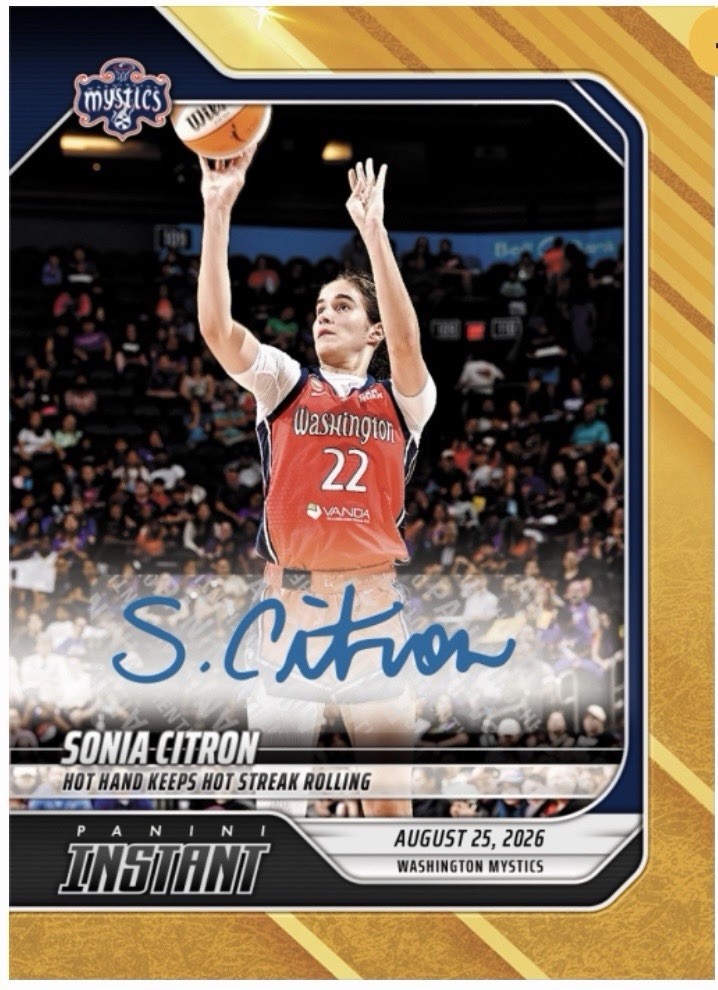 2026 Panini Instant WNBA #337 Sonia Citron Mystics Gold /10 Auto *presale* 2026 Panini Instant WNBA #337 Sonia Citron Mystics Gold /10 Auto *presale*
