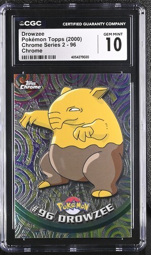 2000 CGC 10 Drowzee Chrome Series 2 - 96 Pokemon Card 2000 CGC 10 Drowzee Chrome Series 2 - 96 Pokemon Card