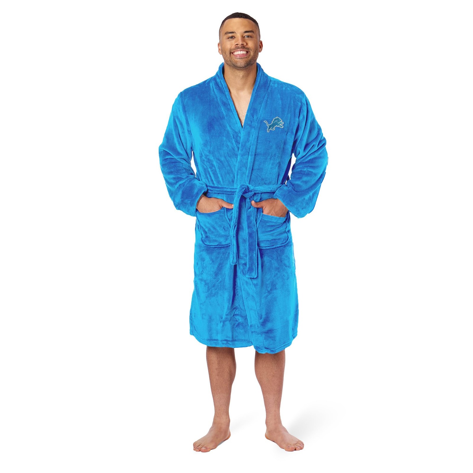 Northwest NFL Detroit Lions Silk Touch Bathrobe Large/X-Large Blue Northwest NFL Detroit Lions Silk Touch Bathrobe Large/X-Large Blue