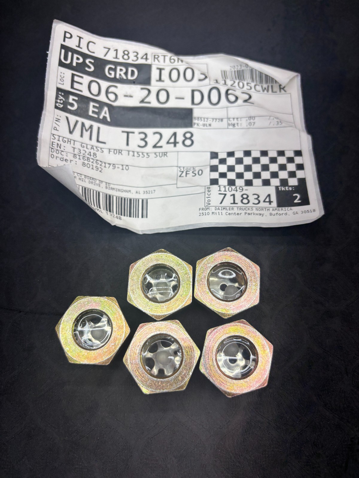 Lot of 5x Genuine OEM Freightliner VML T3248 Sight Glass Engine Oil Level Lot of 5x Genuine OEM Freightliner VML T3248 Sight Glass Engine Oil Level